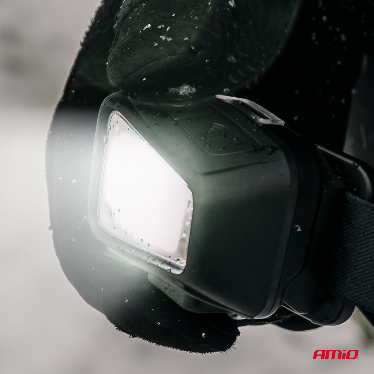 Ladattava LED-otsalamppu COB liiketunnistimella, 1800 mAh AMIO-04666