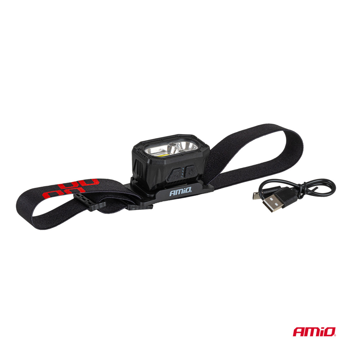 Ladattava LED-otsalamppu XPG+COB 1000mAh AMIO-04663