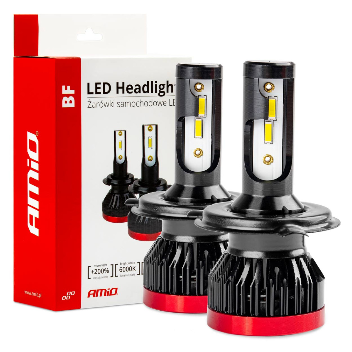 LED-ajovalon polttimot BF-sarja H4/H19 AMiO-02241