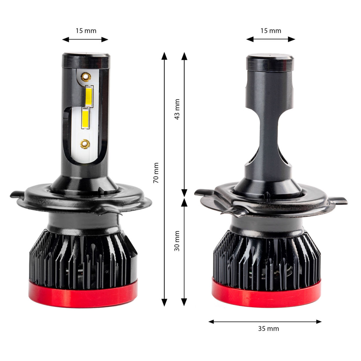 LED-ajovalon polttimot BF-sarja H4/H19 AMiO-02241