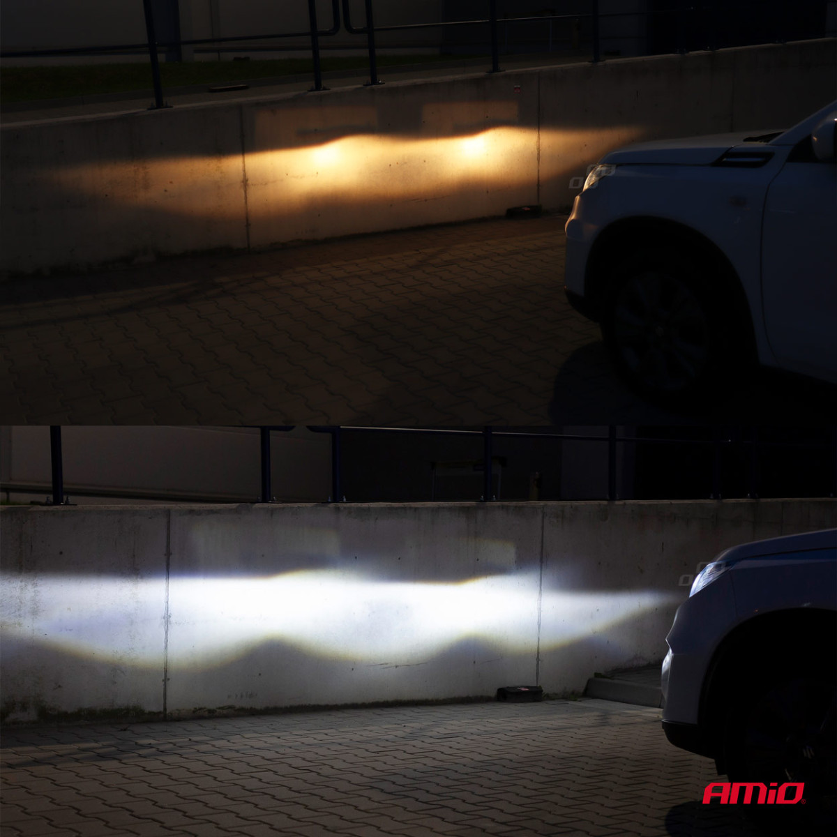 LED-ajovalon polttimot COB-sarja H4 AMiO-02843