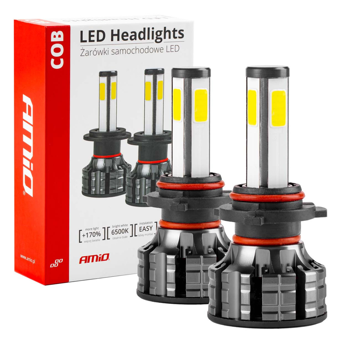 LED-ajovalon polttimot COB-sarja HB4 AMiO-02847