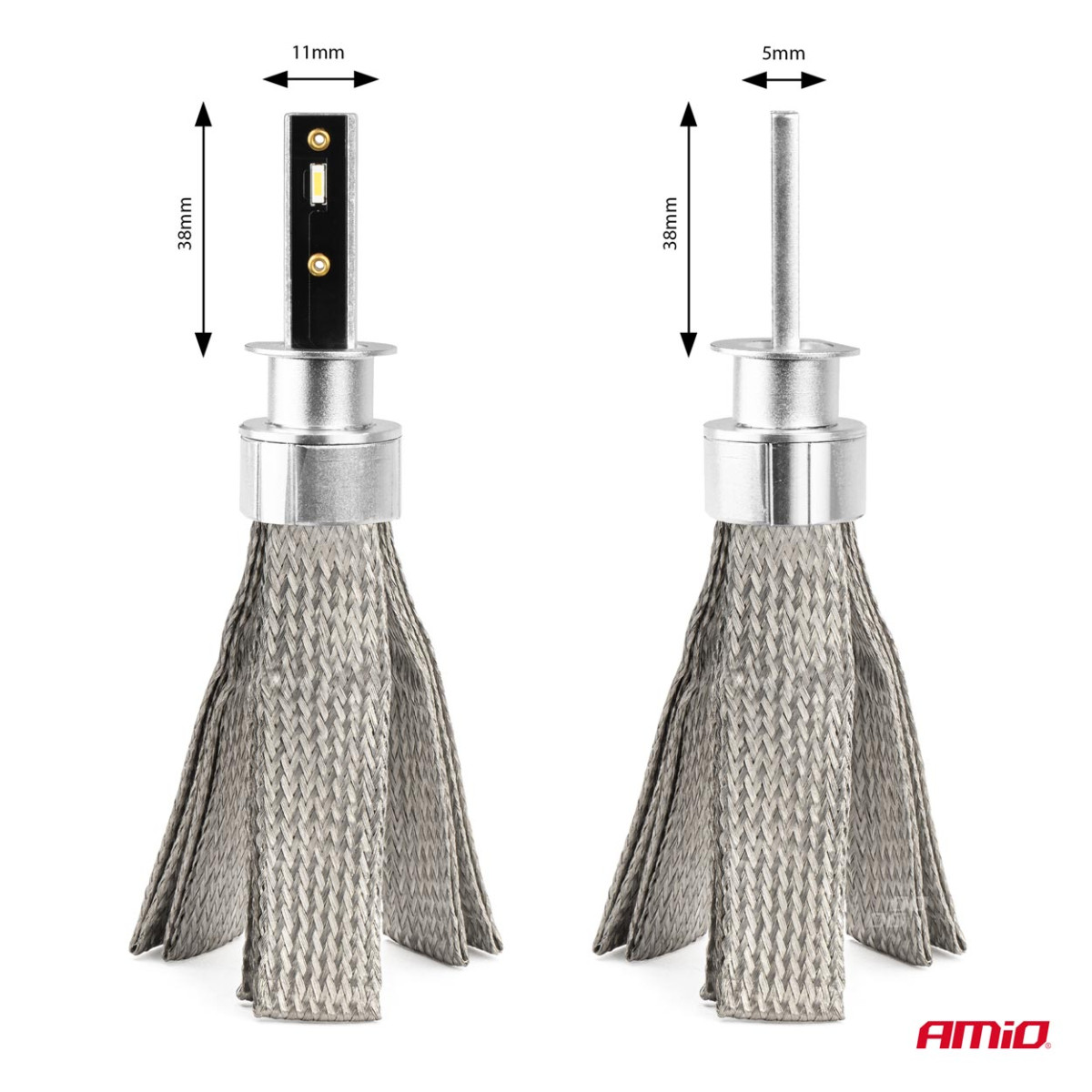 LED-ajovalon polttimot FLEX+ -sarja H1 canbus 6000K 12-24V AMIO-03655