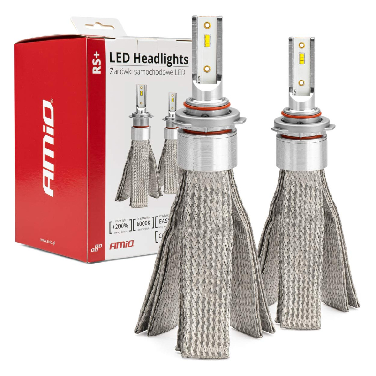 LED-ajovalopolttimot RS+ -sarja HB3 9005 50W AMIO-01087
