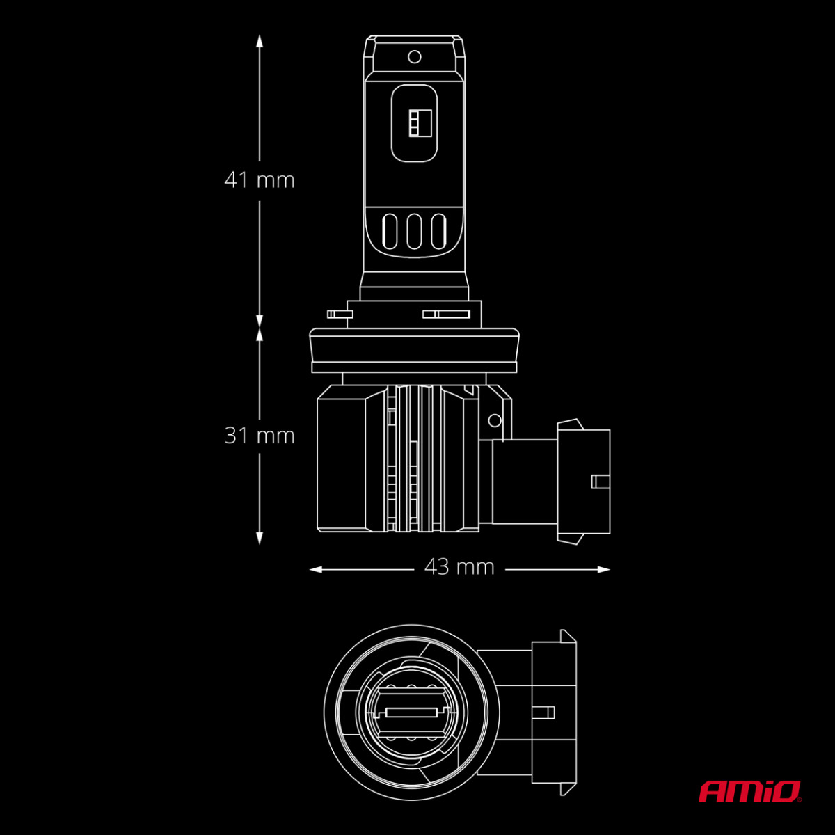 LED-auton polttimot H8/H9/H11/H16 F26 PRO LumiTec LIMITED +130% DUO FULL CANBUS 12V/24V AMIO-04873