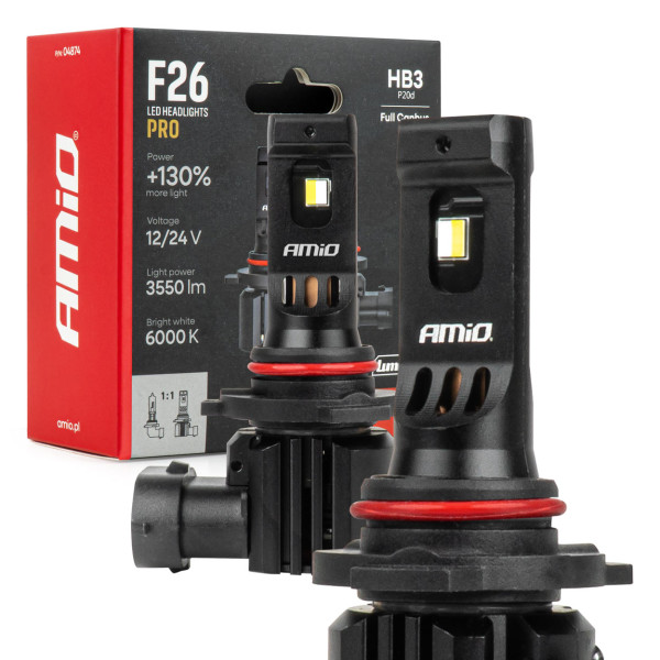 LED-auton polttimot HB3 F26 PRO LumiTec LIMITED +130% DUO FULL CANBUS 12V/24V AMIO-04874