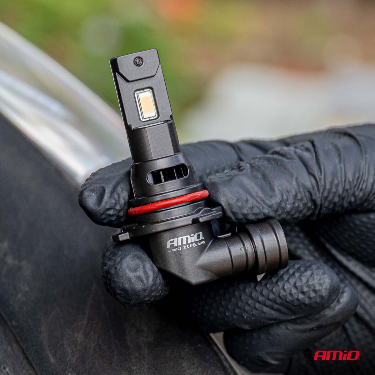 LED-ajovalon polttimot F25 PRO MUSTA TÄYSIN CANBUS HB4 68W 12V 24V, AMIO-04723