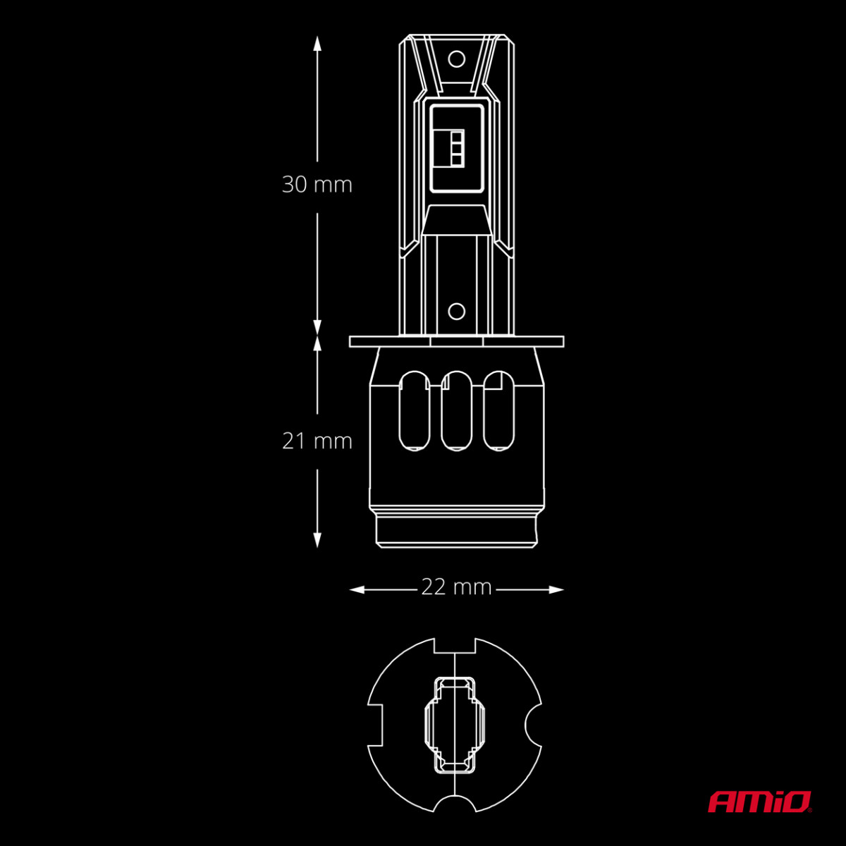 LED-auton polttimot H3 F26 PRO LumiTec LIMITED +130% DUO FULL CANBUS 12V/24V AMIO-04870