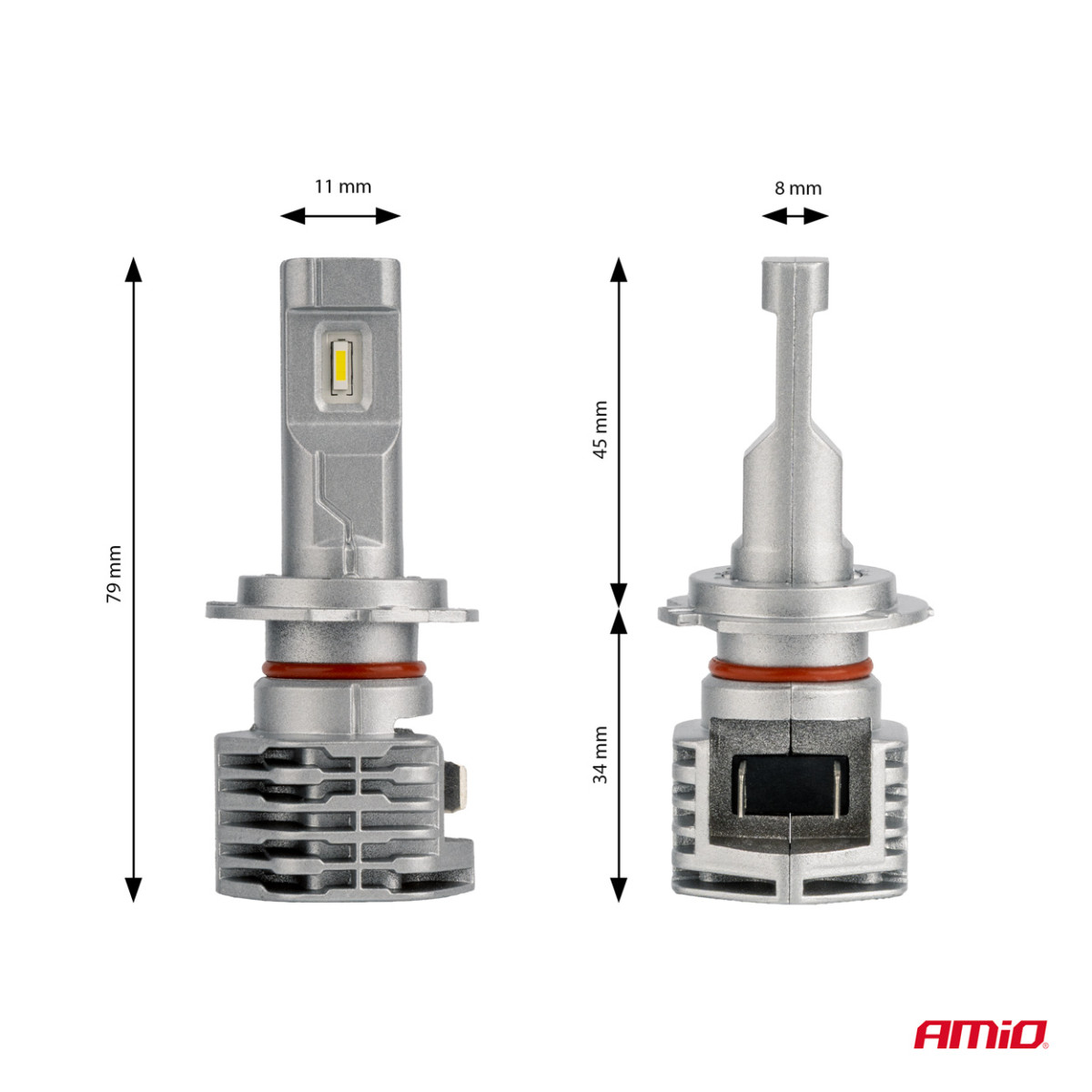 LED-ajovalon polttimot X1-sarja H7 AMiO-02966
