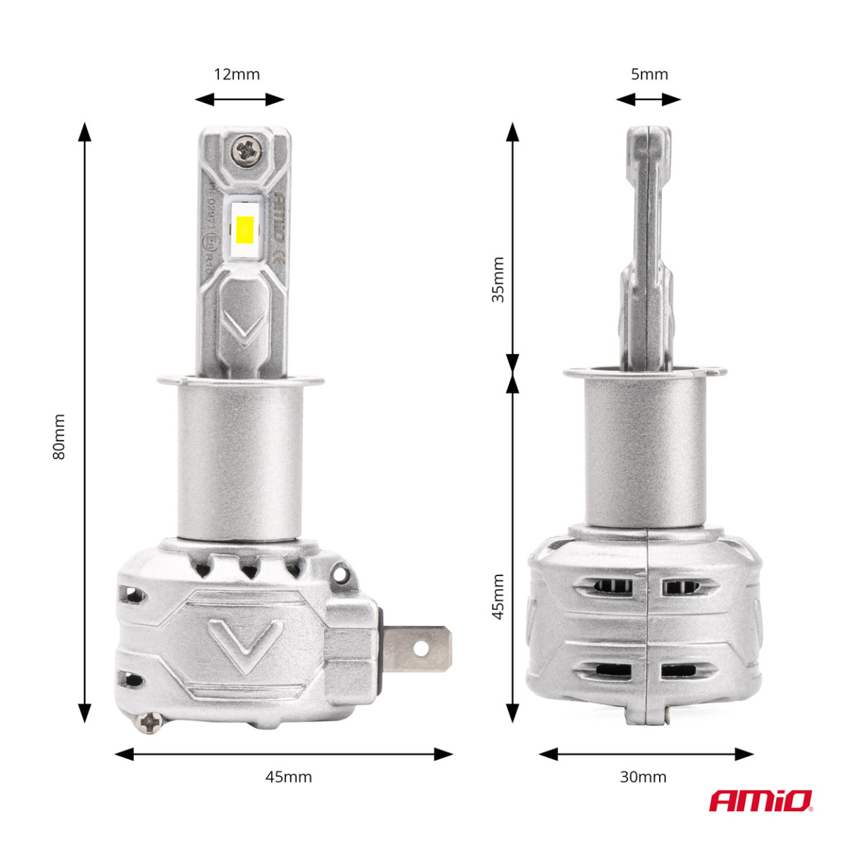 LED-ajovalon polttimot X2-sarja H3 AMiO-02971