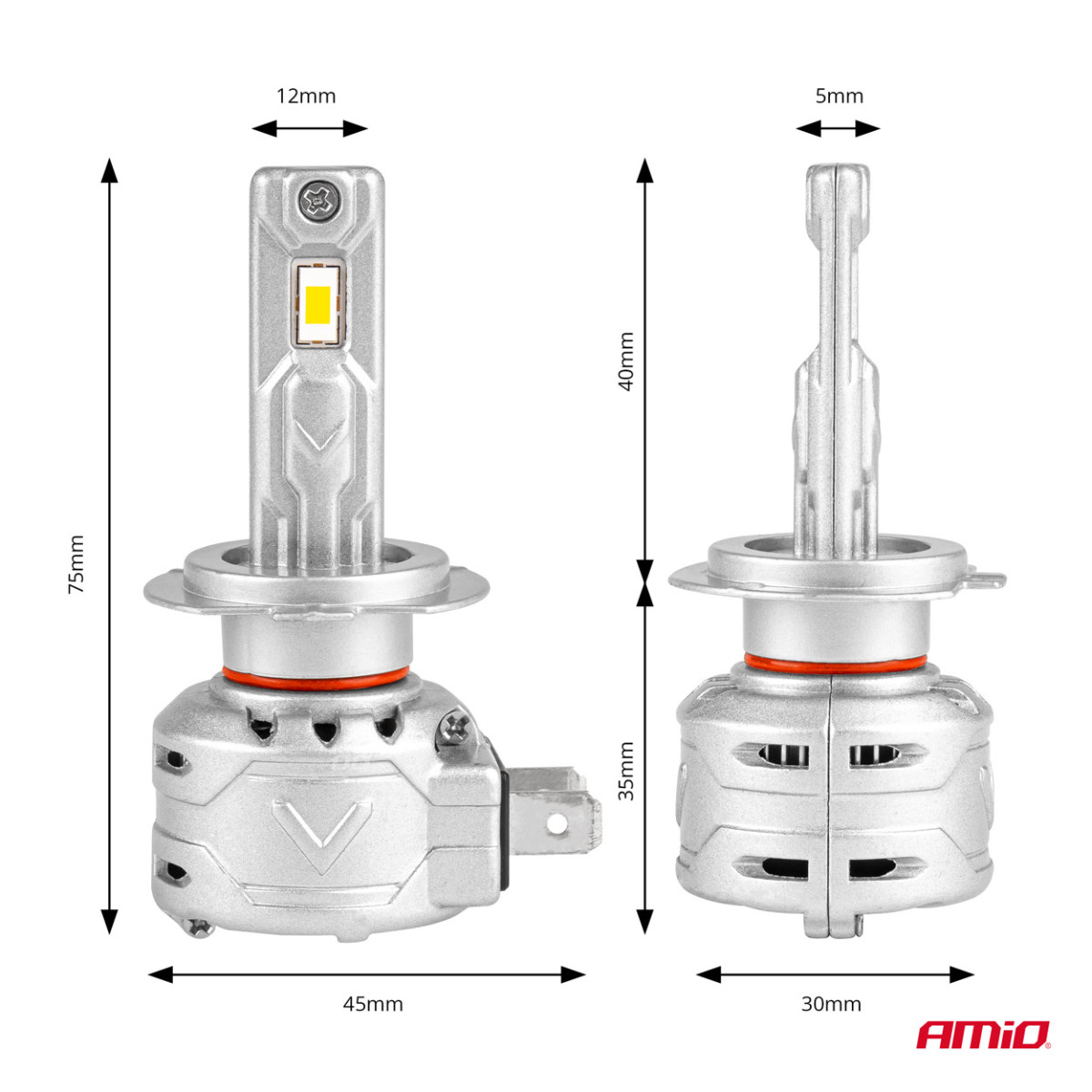 LED-ajovalon polttimot X2-sarja H7 AMiO-02973