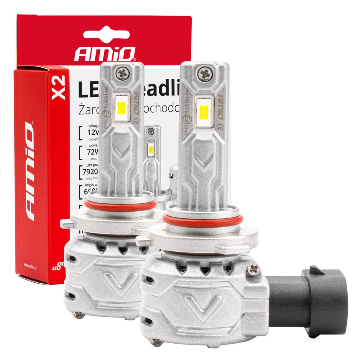 LED-ajovalon polttimot X2-sarja HB3 9005/HIR1 9011/H10 AMiO-02975