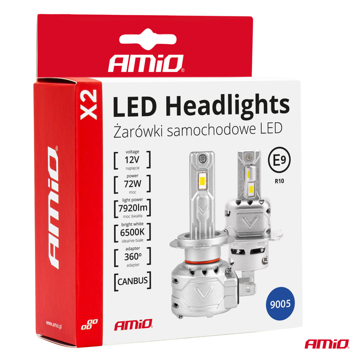LED-ajovalon polttimot X2-sarja HB4 9006 AMiO-02976