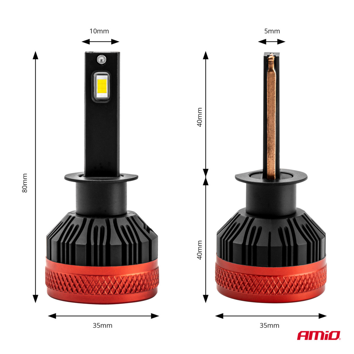 LED-ajovalojen polttimot X3-sarja H1 AMiO-02977