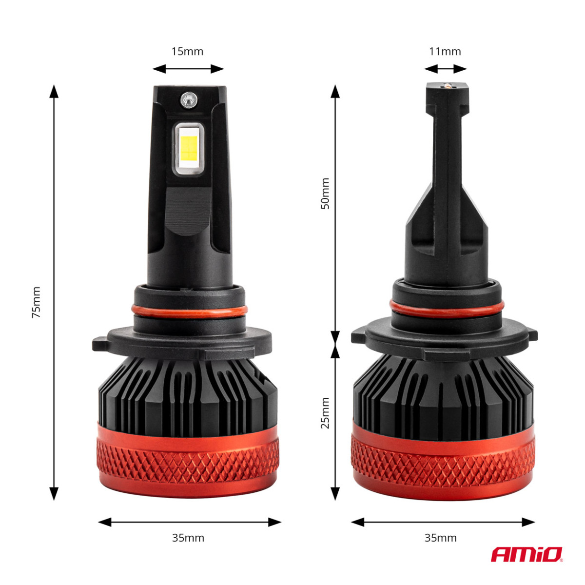 LED-ajovalon polttimot X3-sarja HB4 9006 AMiO-02983