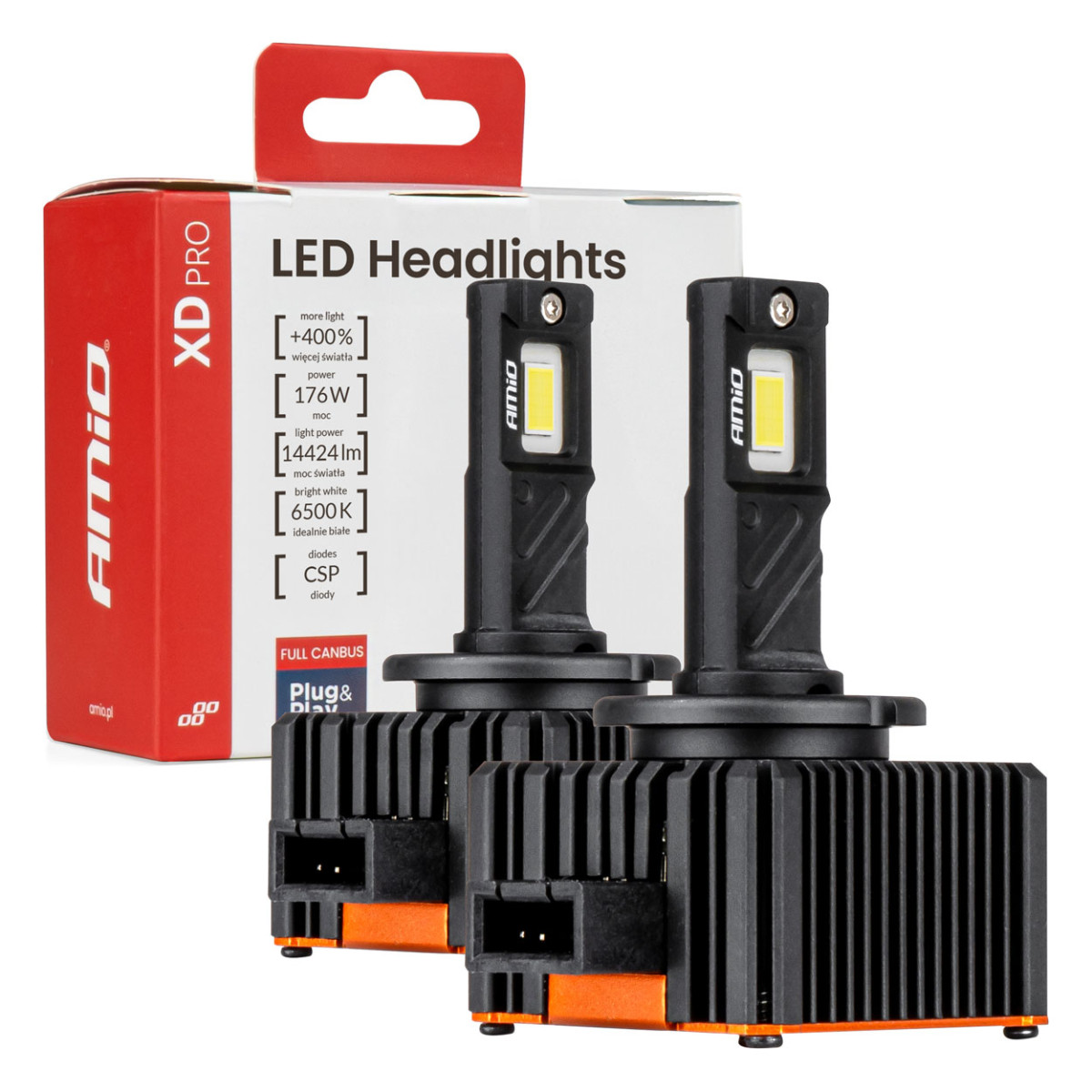 LED-ajovalopolttimot D8S XD PRO FULL CANBUS, AMIO-04684