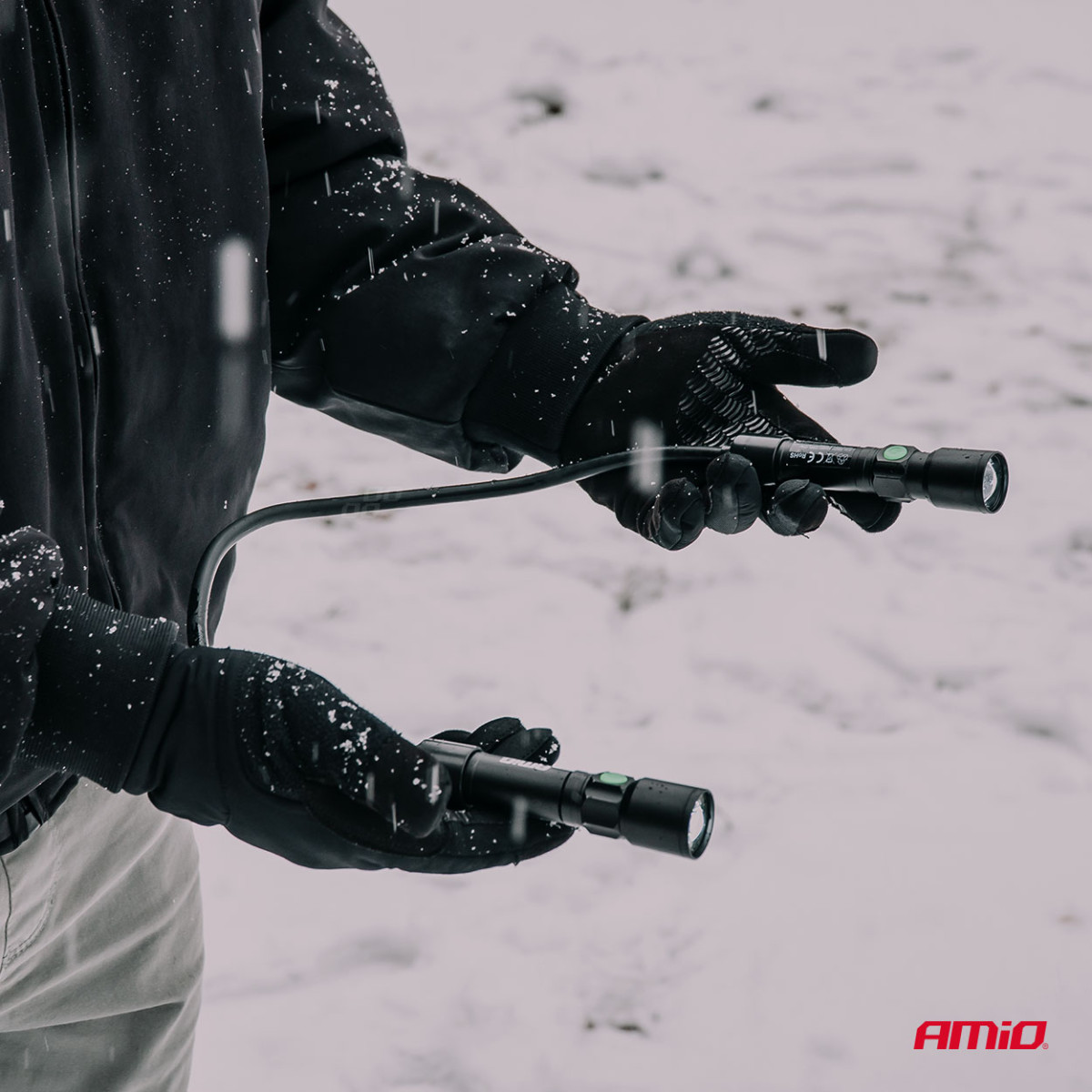 Ladattava LED-kaulavalaisin 2×P50 1000 mAh AMIO-04671