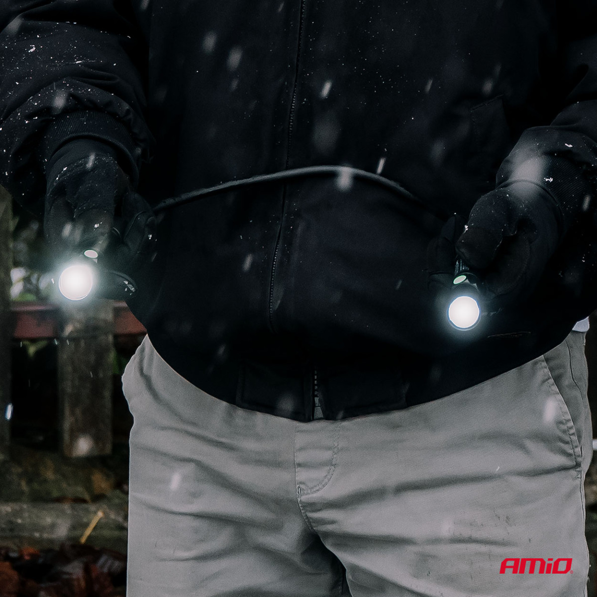 Ladattava LED-kaulavalaisin 2×P50 1000 mAh AMIO-04671