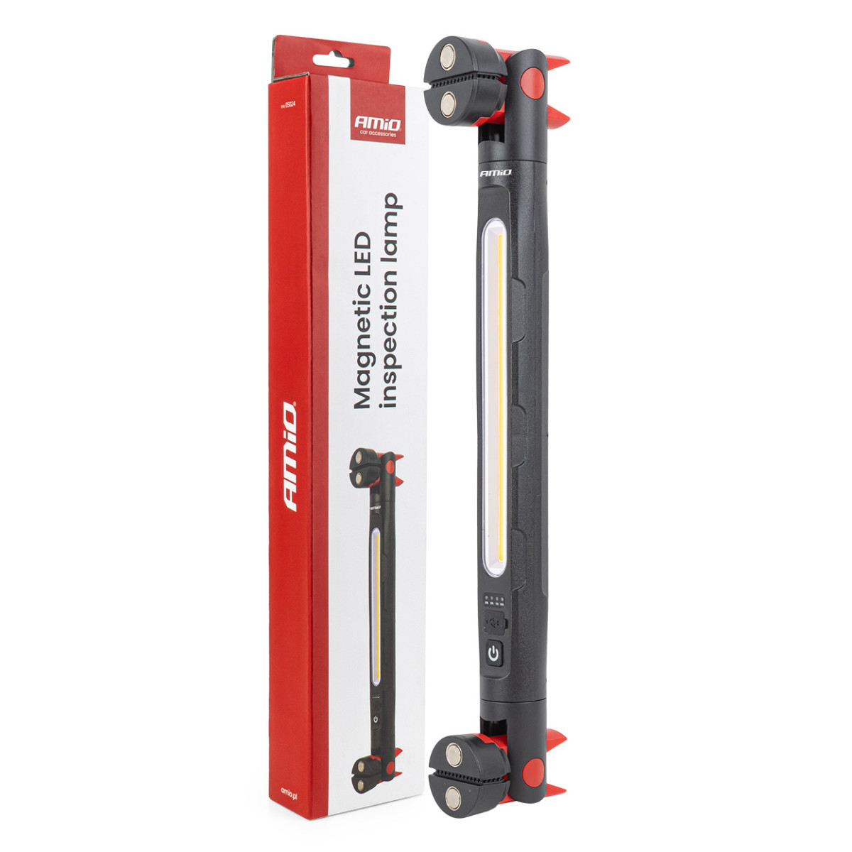 LED-työvalo magneetilla ja puristimella, 4000 mAh, AMIO-05024