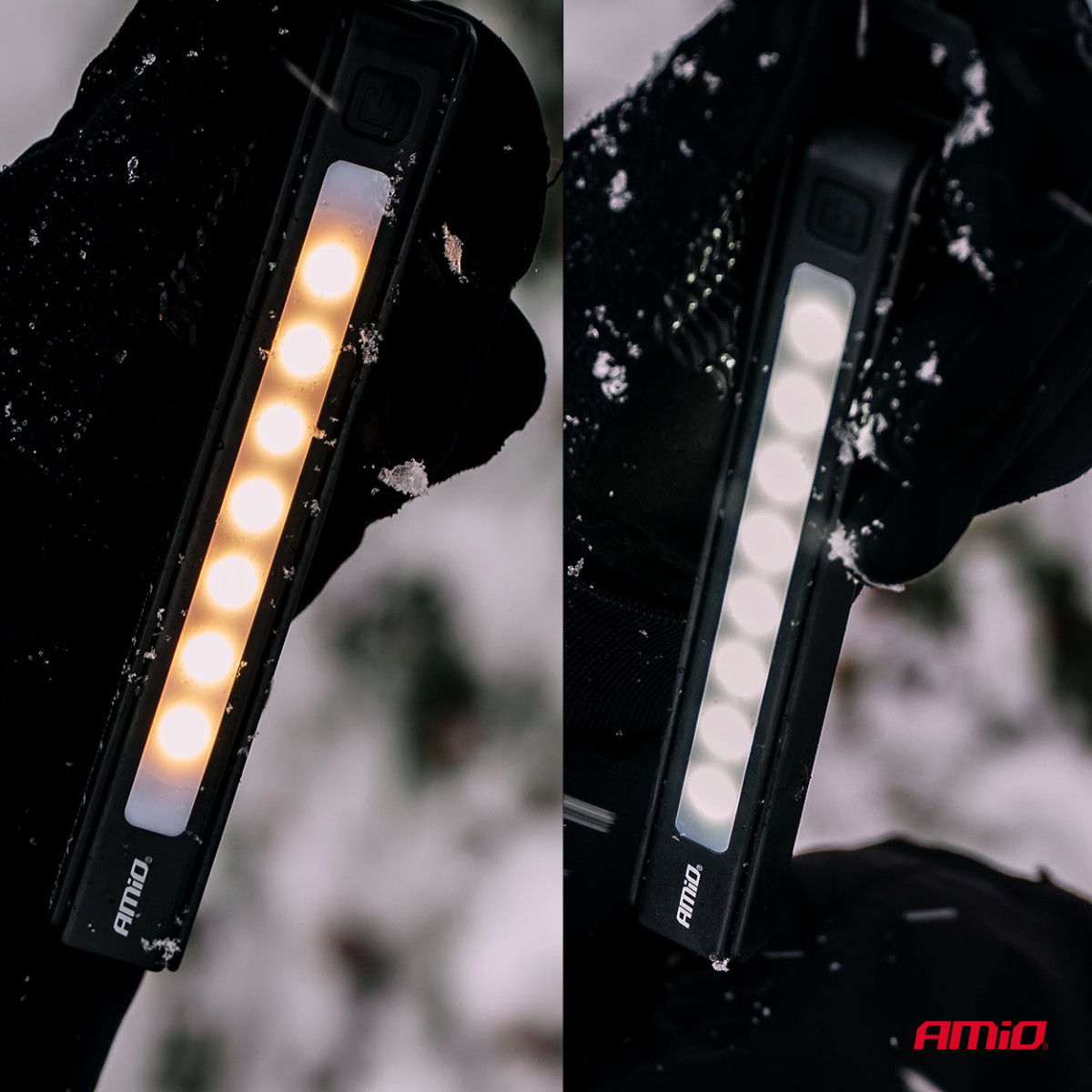 LED-tarkastusvalosarja, 10 kpl, paristokäyttöinen XTE + SMD, 600 mAh, AMIO-04670