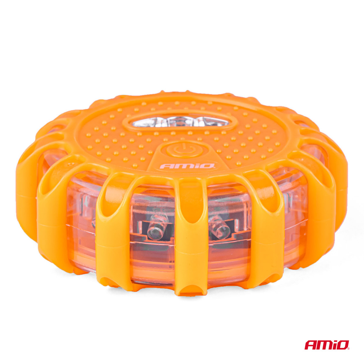 Auton LED-varoitusvalo, 12+3 SMD, 650 mAh, punainen, akulla AMIO-04673