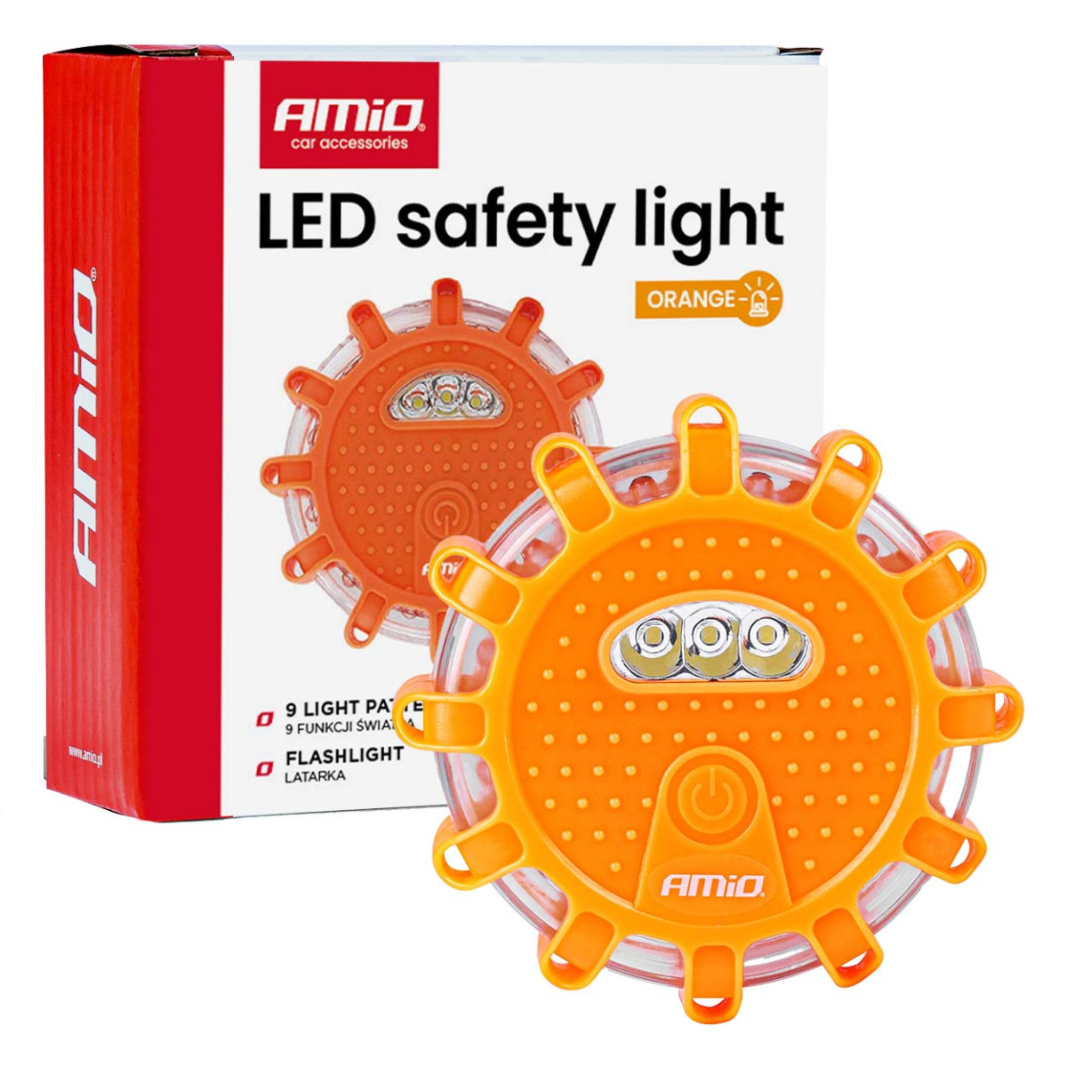 LED-hätävalo taskulampputoiminnolla, 12 SMD + 3 SMD, 3×AAA, IP65 AMIO-04828