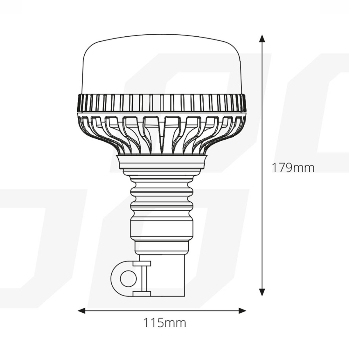 LED-varoitusvalo 36 LED flex R65 R10 12V 24V W03p AMIO-02293