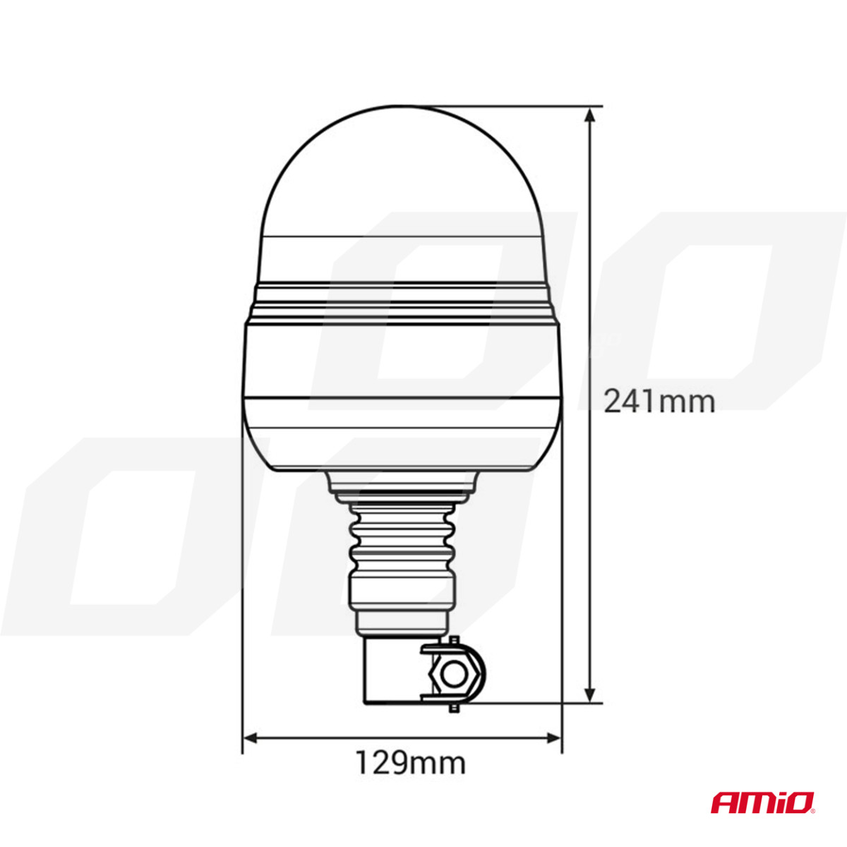 LED-varoitusvalo WAR09P 39 LED flex R65 R10 12V 24V AMIO-01501