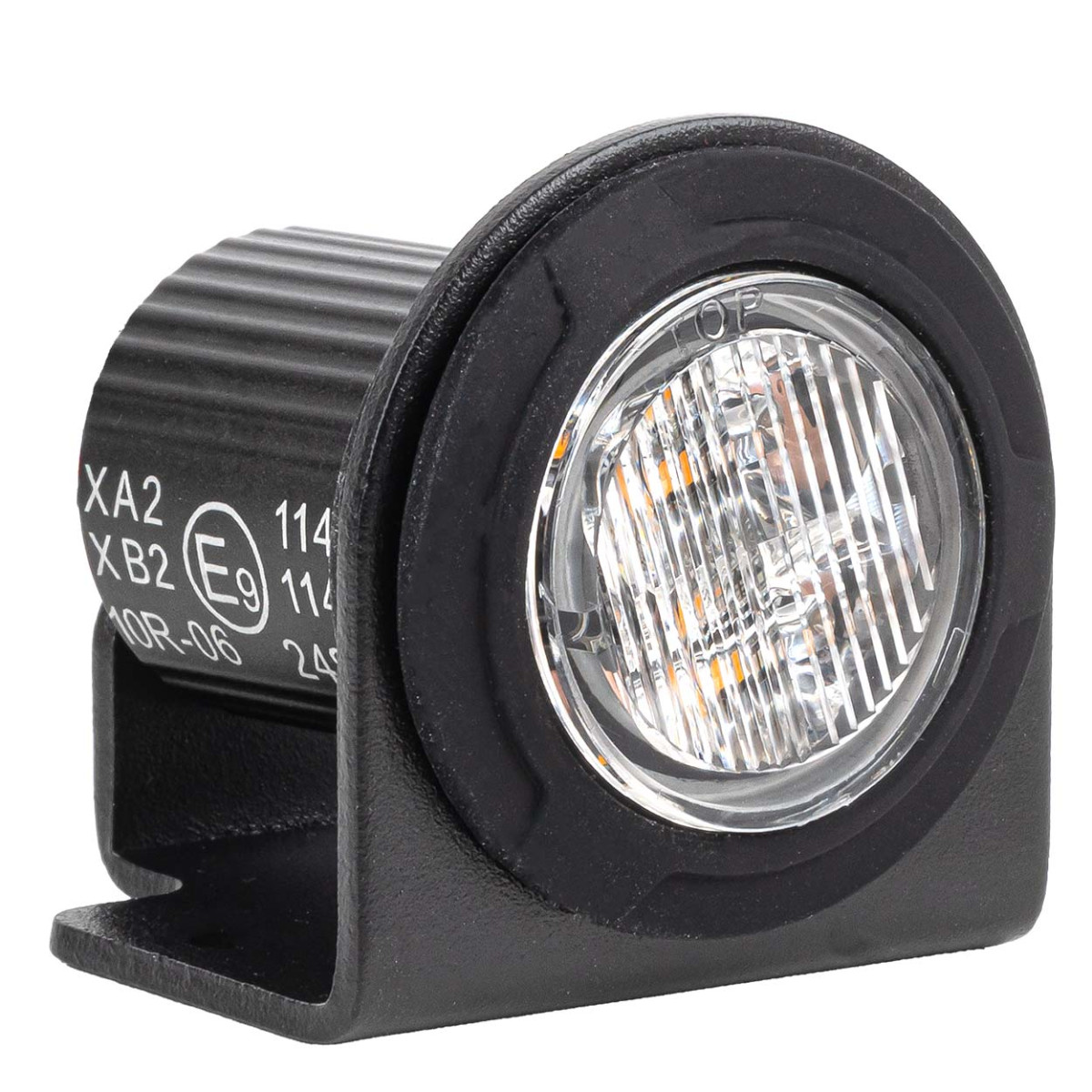 Pyöreä oranssi LED-varoitusvalo R65 12V / 24V 12W AMIO-04864