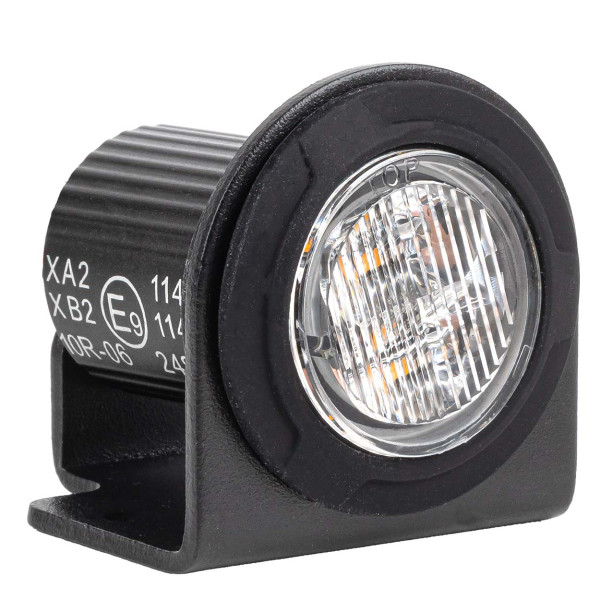 Pyöreä oranssi LED-varoitusvalo R65 12V / 24V 12W AMIO-04864