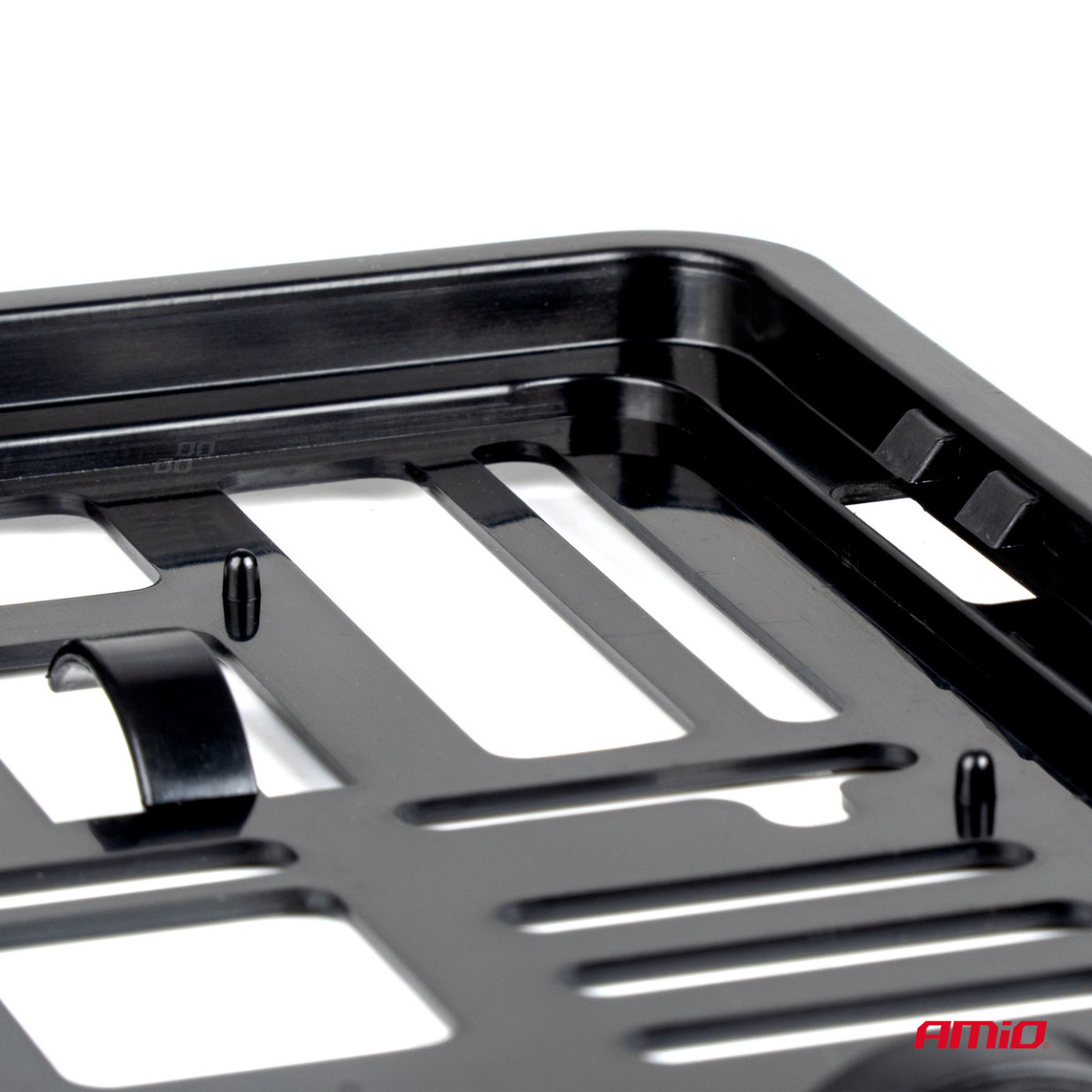 Kaksirivinen rekisterikilven pidike – musta, AMIO-02994