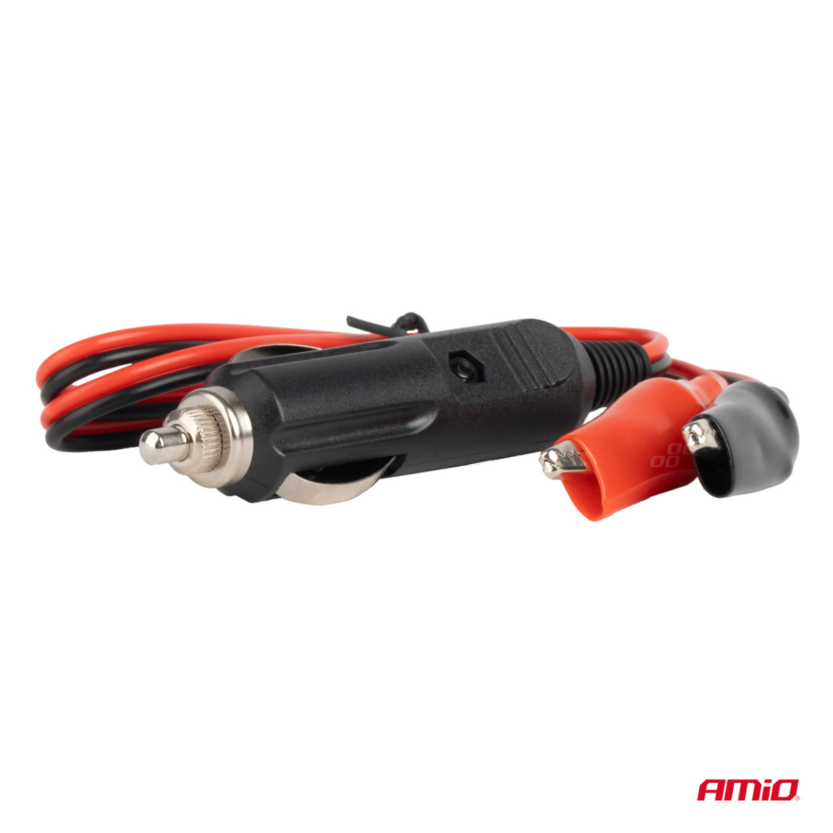 Auton pistorasian sovitin hauenleuan pidikkeellä 12/24V, 60 cm, AMIO-03802