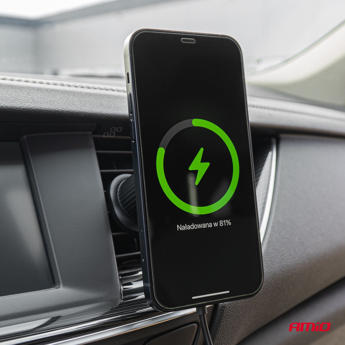 Magneettinen puhelinteline langattomalla laturilla 15W My Mag AMIO-03773