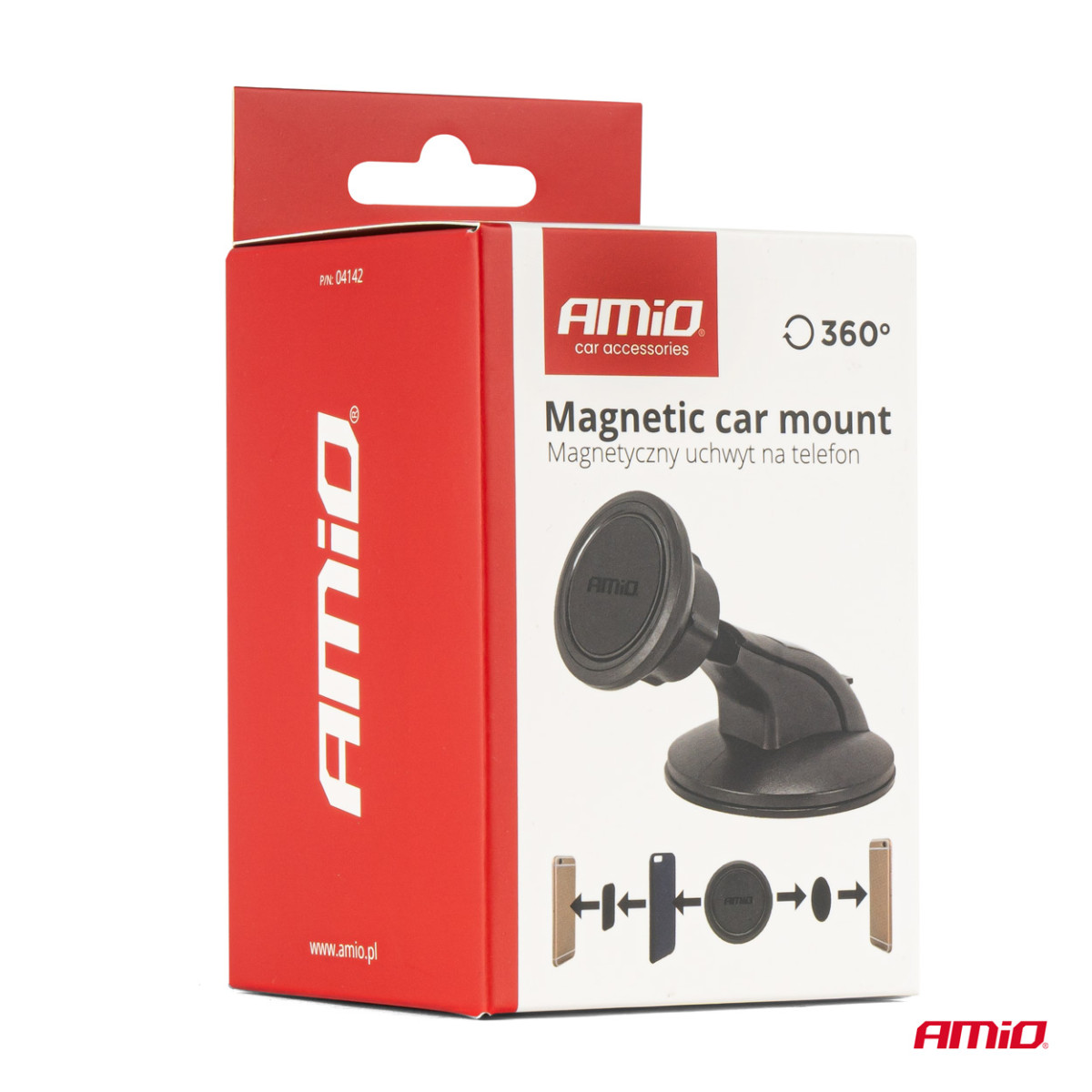 Magneettinen puhelimen pidike tuulilasiin AMiO-04142