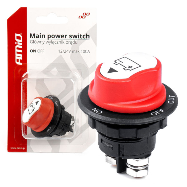 Päävirtakytkin 12/32V 100A / 500A AMIO-03026