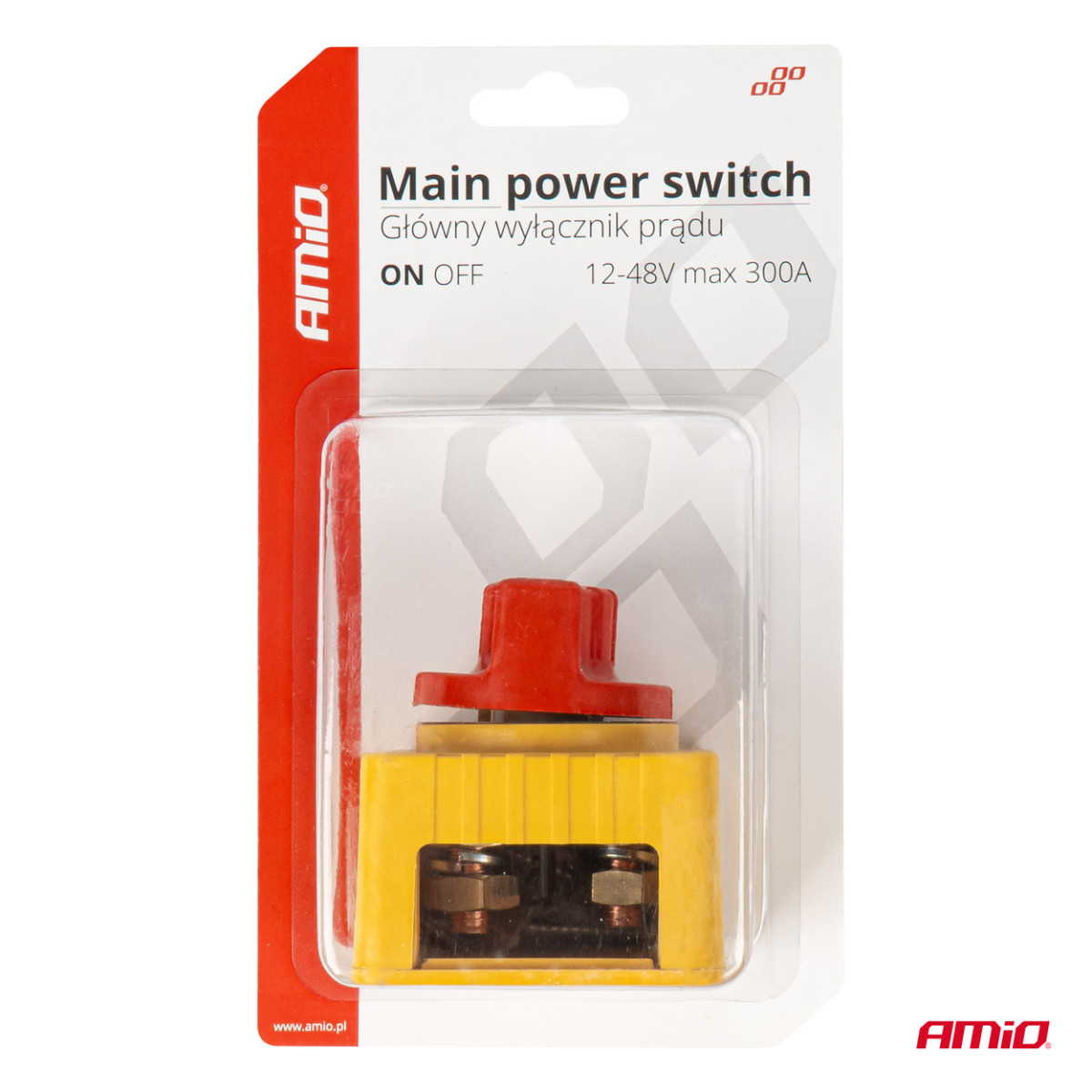 Pääakkukytkin 12–48 V, maks. 300 A, AMiO-03839