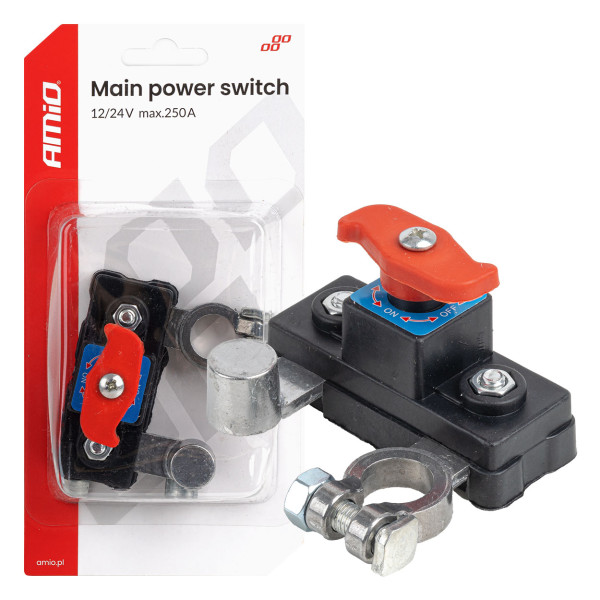 Pääakkukytkin 12/24V 250A AMIO-04831