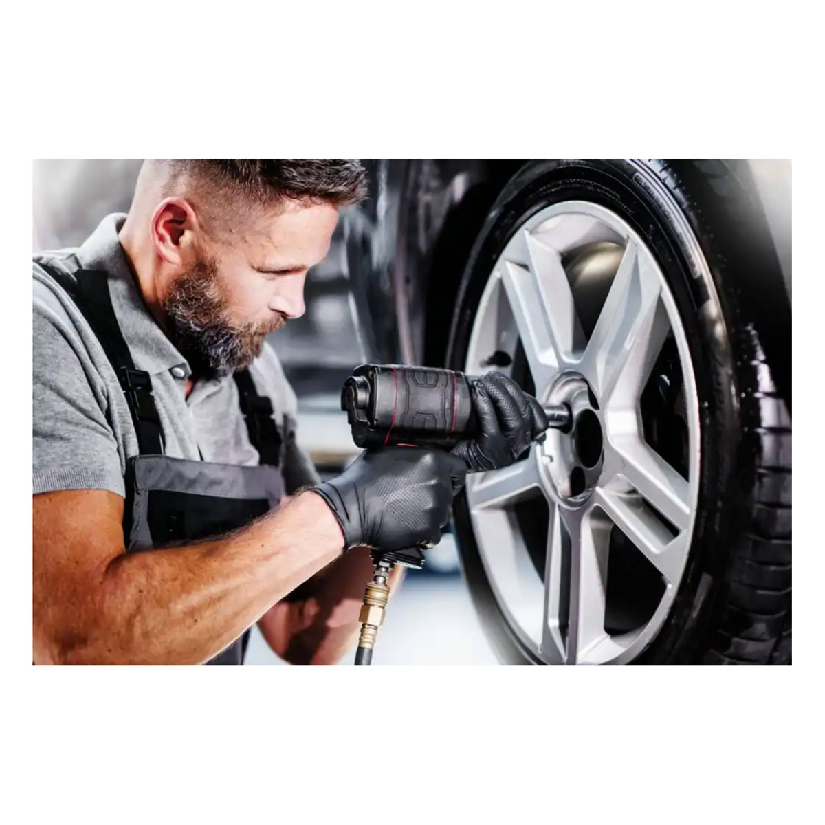 Nitriilikäsineet Mercator GoGrip ONE-BY-ONE, mustat, L, 100 kpl.