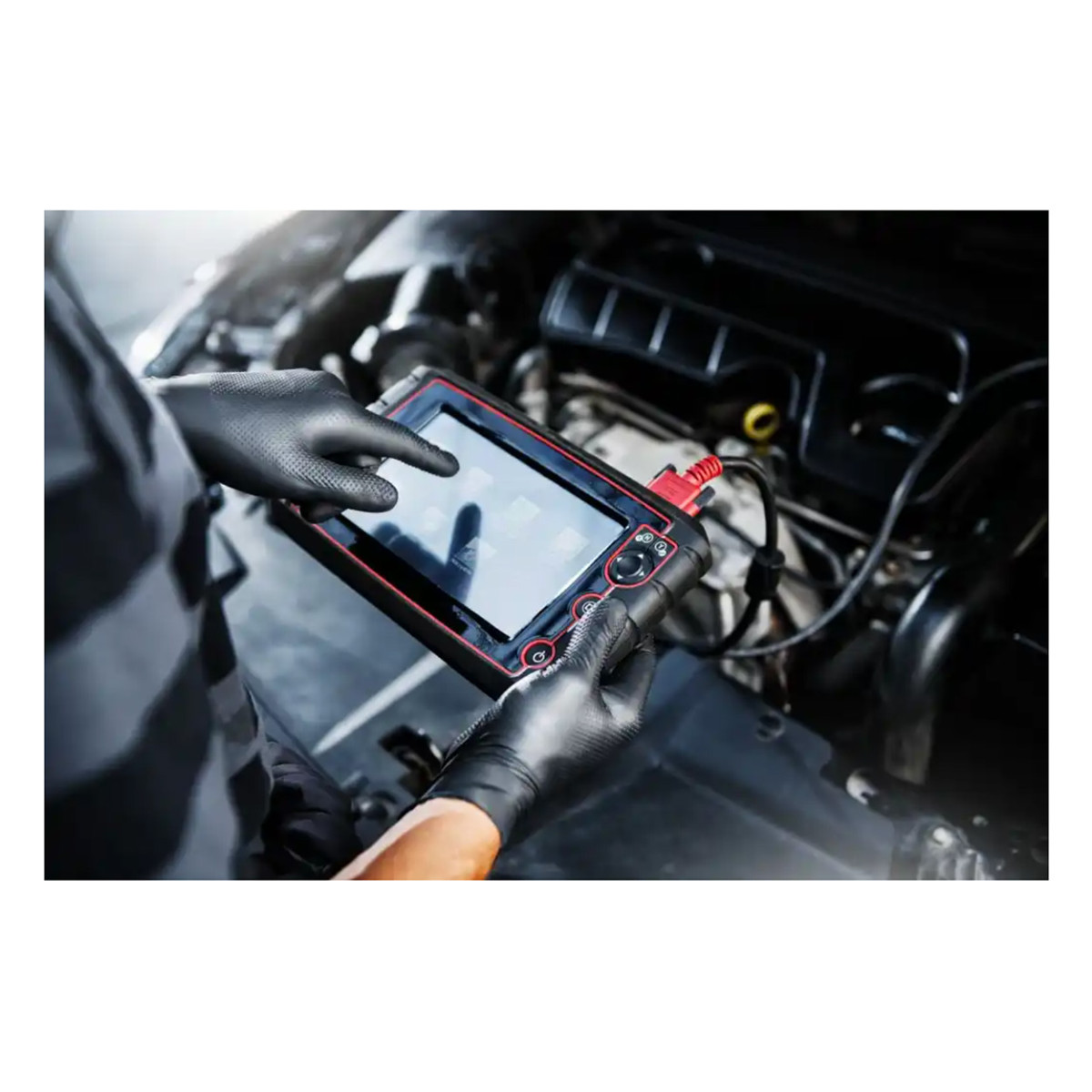 Nitriilikäsineet Mercator GoGrip ONE-BY-ONE, mustat, L, 100 kpl.