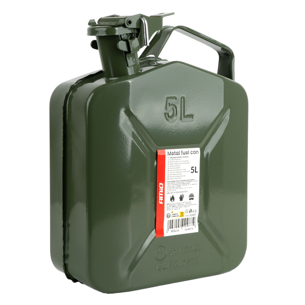 Metallinen polttoainekanisteri, 5L AMiO-02487