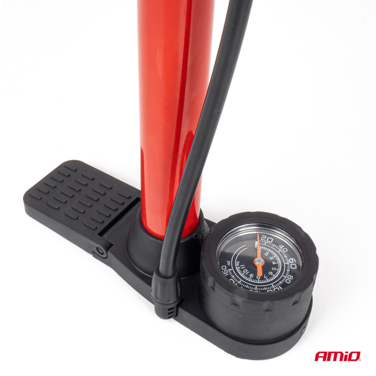 Metallinen käsipumppu painemittarilla MINI PU08 AMIO-04343