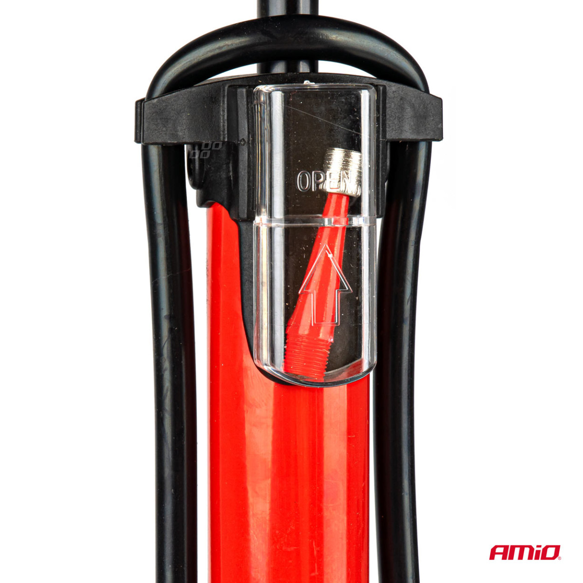 Metallinen käsipumppu painemittarilla PU02, AMIO-02146