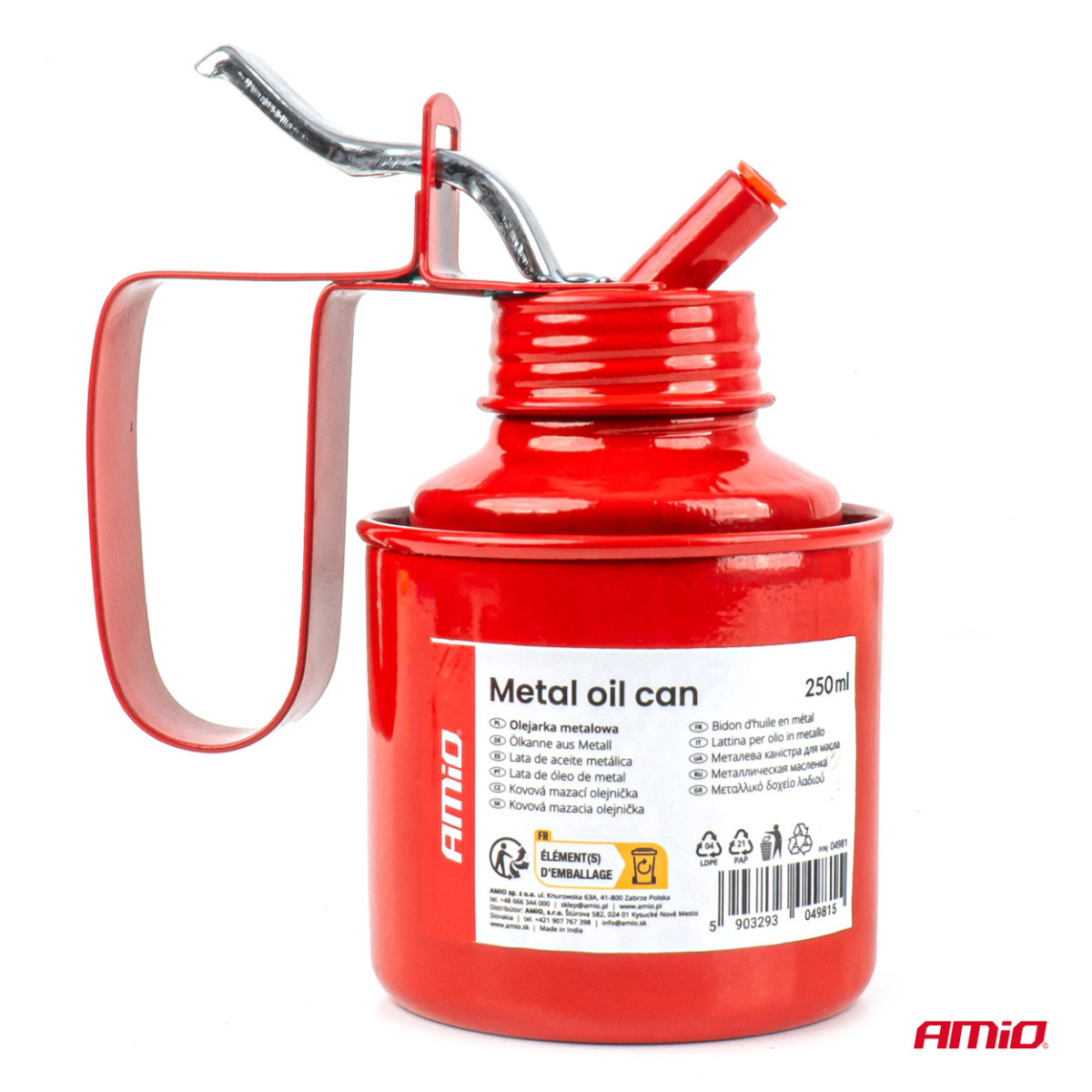 Metallinen rasvapuristin, 250 ml, AMIO-04981