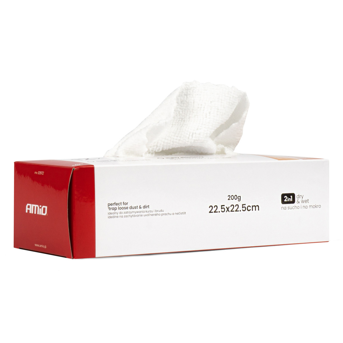 Mikrokuituliinasarja 22,5 × 22,5 cm, 200 GSM, 12 kpl. AMiO-03972