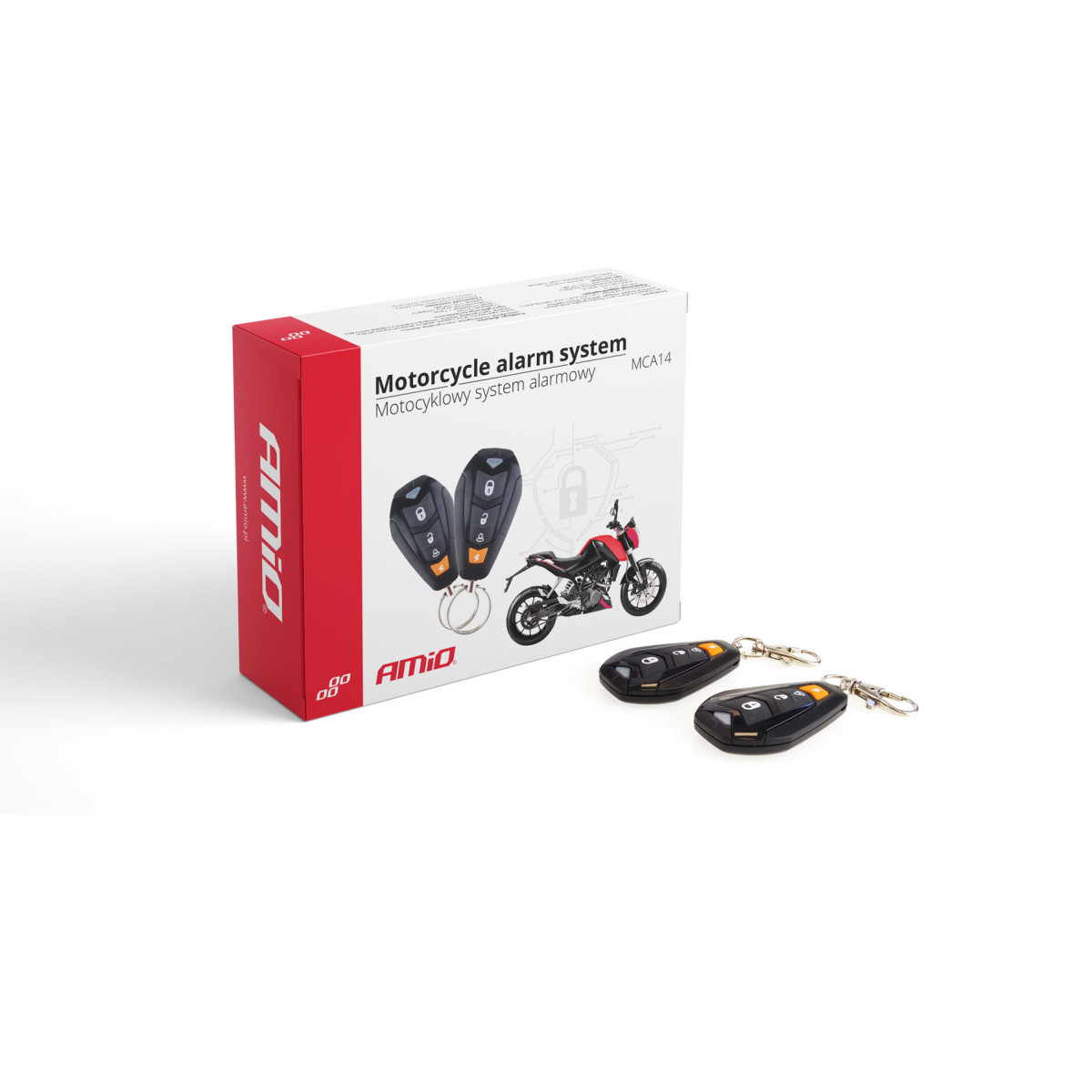 Yleiskäyttöinen moottoripyörän hälytys kaukosäätimellä MCA14
