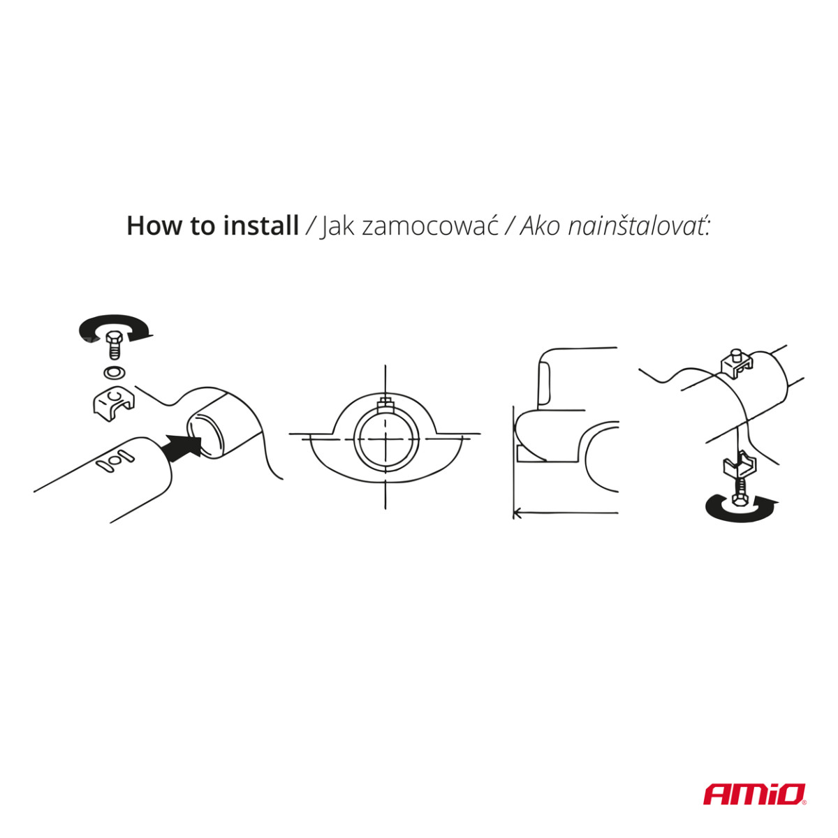 Äänenvaimentimen pää 32-52 mm, ruostumatonta terästä, musta mattakromi, tupla-AMiO-04063