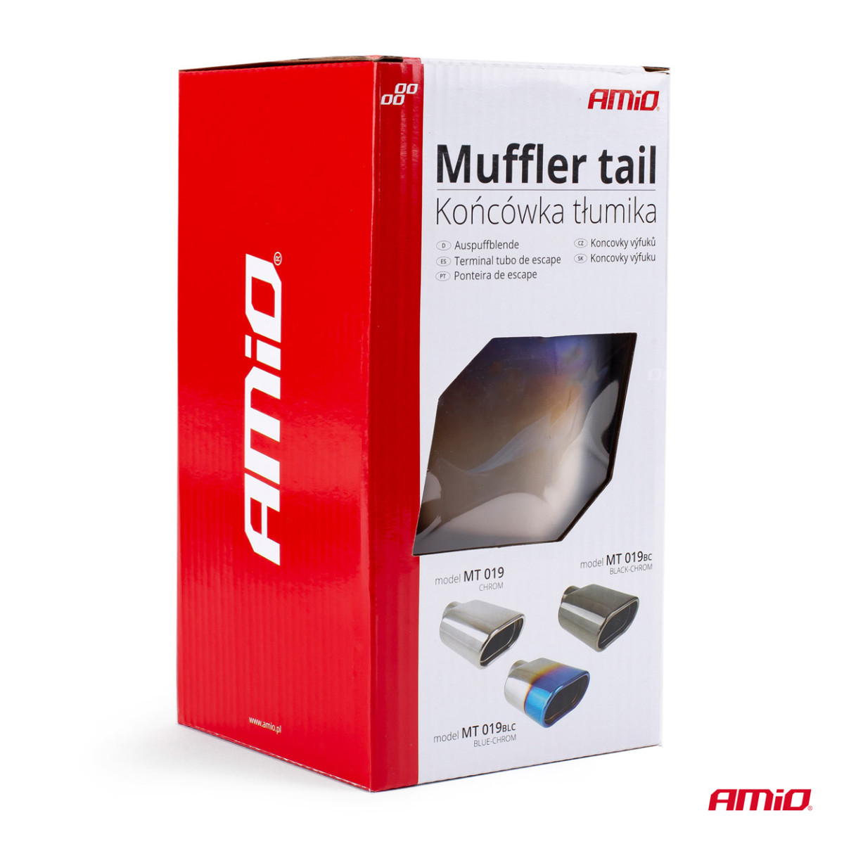 Äänenvaimentimen pää 30-50 mm, ruostumatonta terästä, kiillotettu metalliefekti, AMIO-02356