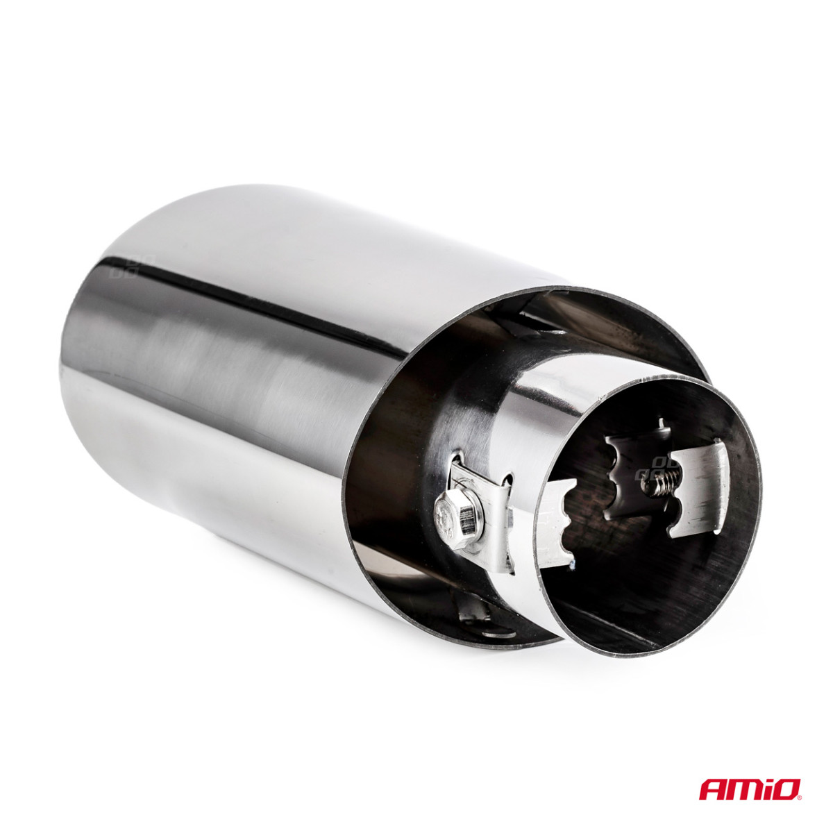 Äänenvaimentimen pää 30-42 mm, ruostumatonta terästä, kromattu, AMIO-01303