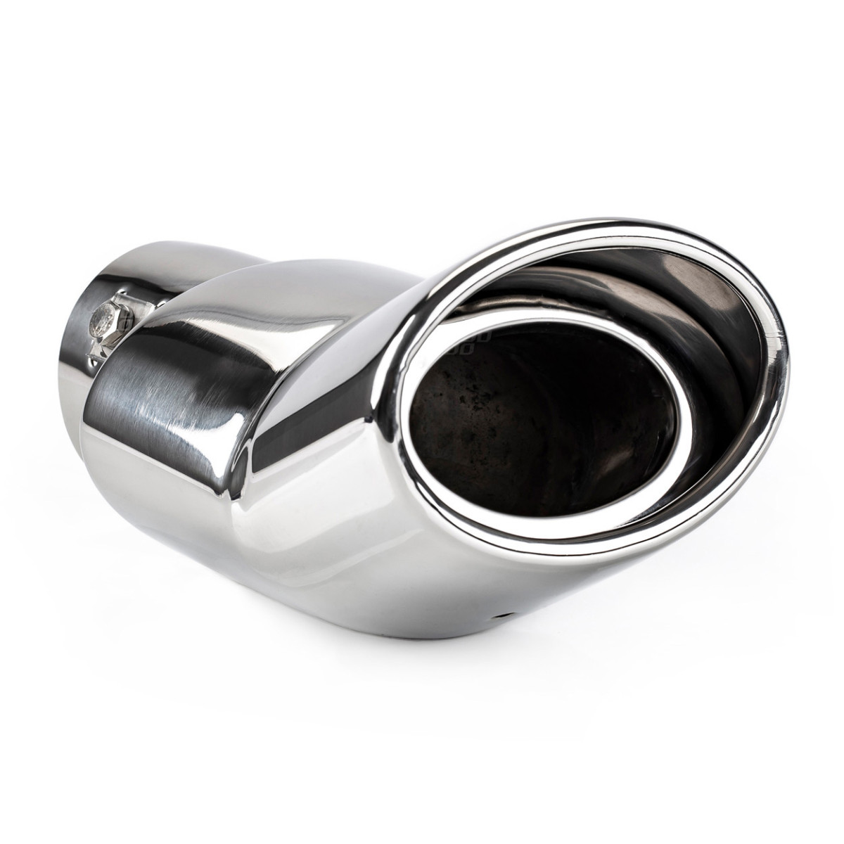 Äänenvaimentimen pää 35-46 mm, ruostumatonta terästä, kromattu, AMIO-01305