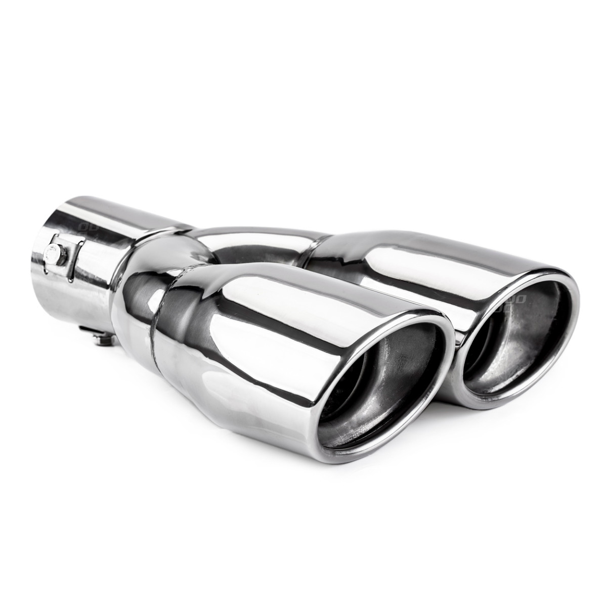 Äänenvaimentimen pää 38-48 mm, ruostumatonta terästä, kromattu, AMIO-01310